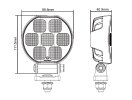 TCR3600 - Projecteur de travail - rond - câble 1500 mm - 10-30 VCC - max. 39 W