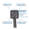 Commande de benne basculante T4A-K - 4x4A - 2x fonction tactile - 2x fonction de commutation - câble de raccordement de 1500 mm