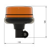 Gyrophare SPARK - Support DIN - extra plat - AUTO-DIM - Synchronisation - Classe 2 - DIN 14620, forme B1