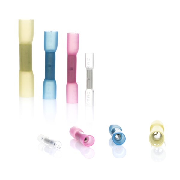 Connecteurs Bout à Bout Thermorétractables Bleu 5mm 1,0-2,5 Mm² - Lot De 10 à 100 Pièces