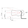 Lot de 2 modules OV9 (Omni View) HT dans un boîtier transparent, lumière jaune