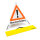 Signal pliable avec symbole davertissement VZ 101 - 70 cm - Travaux délagage - phosphorescent