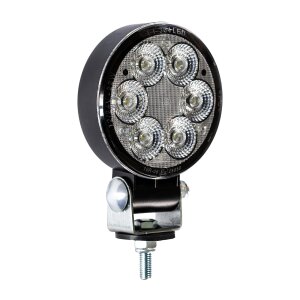 Projecteur de travail D90 rond, large faisceau, 1600 lm, 12 V-24 V, câble de 1,5 m
