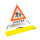 Signal pliable avec symbole davertissement VZ 101 - 70 cm - ENFANTS - phosphorescent