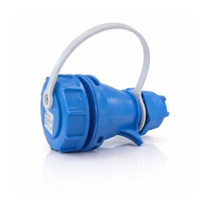 Prise/fiche de raccordement avec contact de protection 220 V IP68 avec écrou-raccord