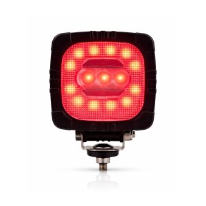 REDLUXAR - Arbeitsscheinwerfer - rot - 101x50,5mm - 12V/24V