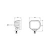 LUMEXA Arbeitsscheinwerfer - 100x60mm - 12V/24V - mit blauem Blitzlicht