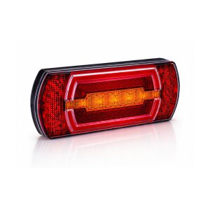 CLEOmax - LED Rückleuchte universal - 162x30,5mm - 12V/24V - Multifunktionsleuchte mit Neon-Positionslicht, Blinker, Bremslicht, Nebelschluss- & Rückfahrlicht