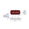 CLEOmax - LED Rückleuchte universal - 162x30,5mm -12V/24V - Multifunktionsleuchte mit Blinker, Bremslicht, Rückfahrlicht & Neon-Positionslicht