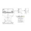 slim XS Positionsleuchte weiß | Reflektor und Montageplatte | 113x44mm |  62 bis 78mm Lochmaß - ohne Halter