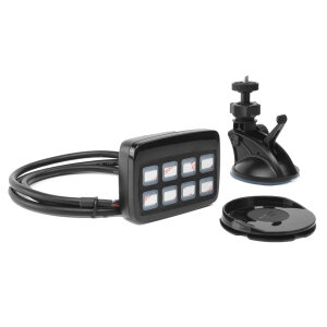 Panneau de commande universel B8 - éclairé - 8 fonctions de commutation/boutons-poussoirs