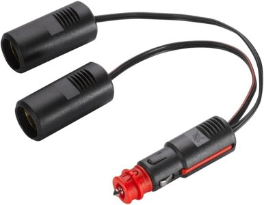 adaptateur double 12 V/24 V pour voiture - avec fiche pour voiture
