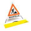 Panneau plié avec symbole davertissement VZ 123 - 70 cm - chantier - luminosité diurne