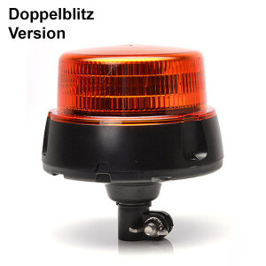 R65 Feu rotatif BRILAR double flash - orange - plat