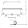 R65 Feu rotatif BRILAR double flash - orange - plat