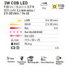 Lampe de travail DT110 avec voyant rouge - batterie Li-Ion