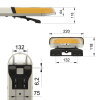 Barre lumineuse ASTER LED - 99 cm avec partie centrale - transparente/jaune